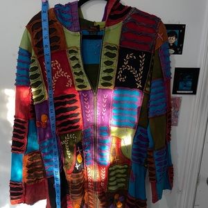 Racing international zip up sweater